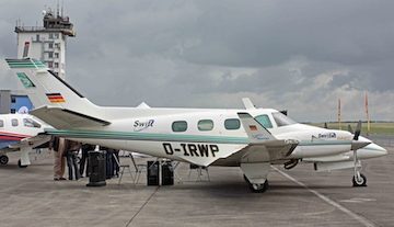 N850YR registered as D-IRWP during its time as Beechcraft Germany's show aircraft